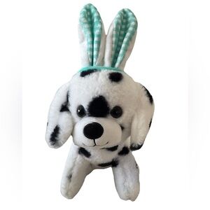 Way To Celebrate Dalmatian Puppy With Bunny Ears Easter Stuffed Animal Toy 9”